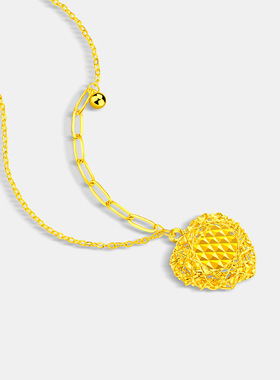 古法金色爆闪爱心CNC精工纳米