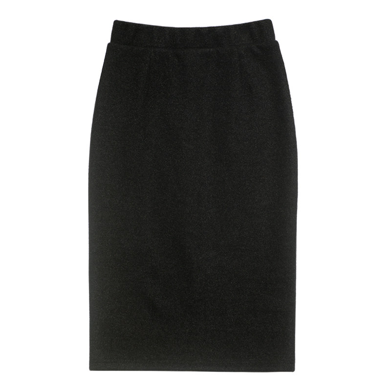 冬季弹力毛呢裙中长款高腰长裙 衣品饰卫半身裙