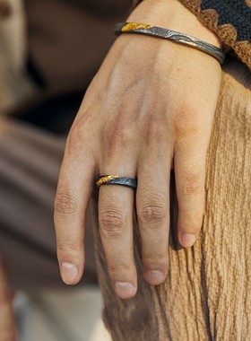 新款流火戒指男潮流复