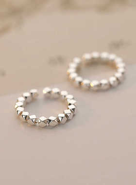 925银戒指女碎银子小众设计ins潮