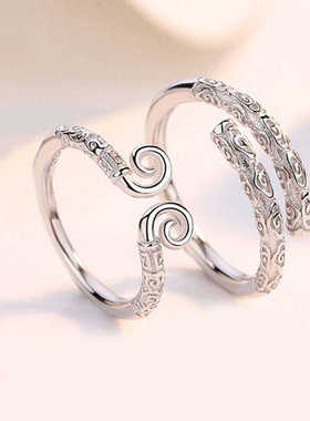 送女友一生所爱可调节纯银戒指