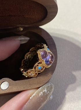 镀S925银新款九紫离火葫芦戒指女