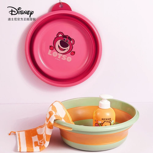 Милая клубника, складной детский таз для стирки для домашнего использования, увеличенная толщина