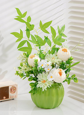 客厅餐桌仿真花摆设假花干花花束