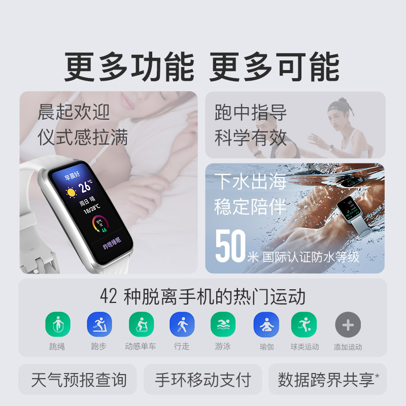 Keep手环B4智能运动手环血氧心率支付健身睡眠监测游泳防水计步器天气男女学生自律b4手环官方旗舰店手表3 - 图2