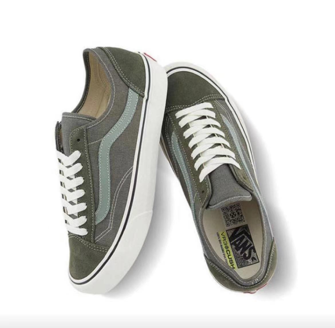 VANS/范斯官方正品男鞋STYLE 36 VR3 经典绿色春夏低帮运动板鞋 - 图1