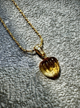 【金乌公主·无情】全净体黄水晶暴力黄