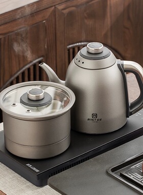 迈丰丨纯钛全自动底部上水烧水壶茶台嵌入式泡茶专用钛合金电热壶