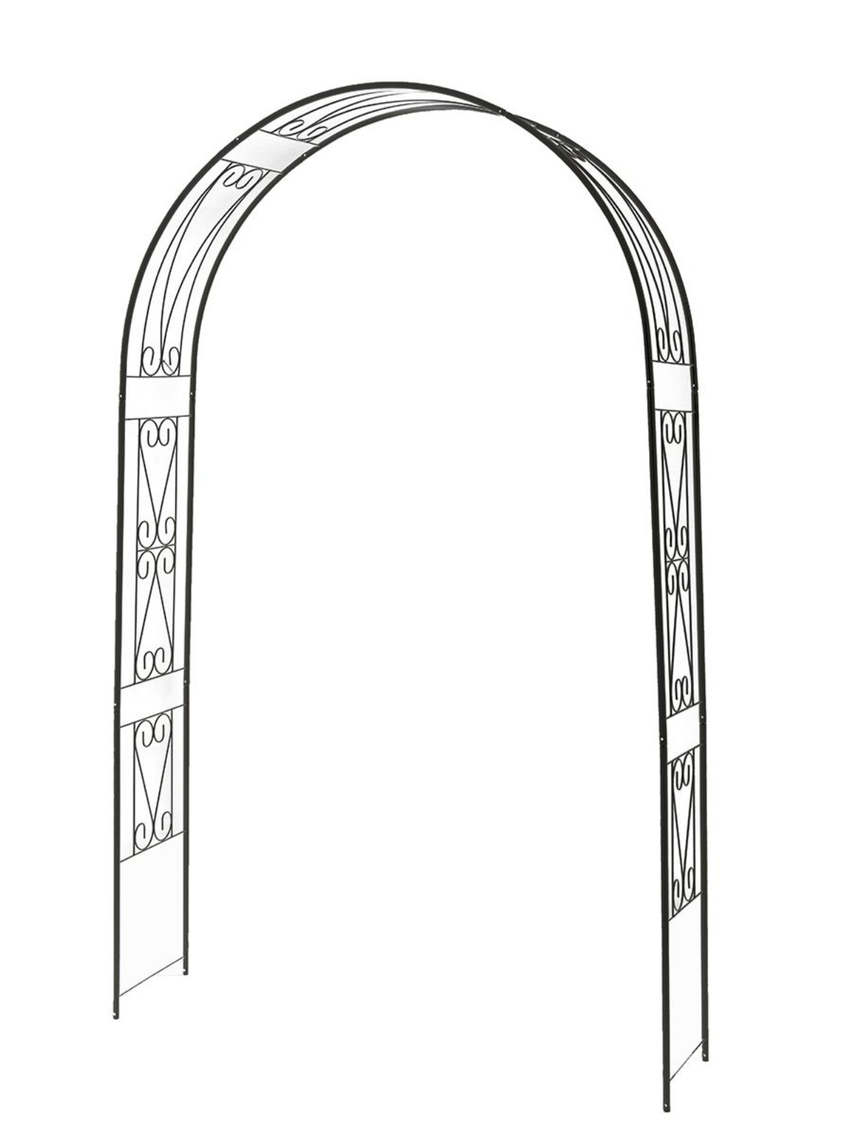 厂新款欧式心形铁艺花架15米拱门花架爬藤架园艺花架铁线莲包邮促