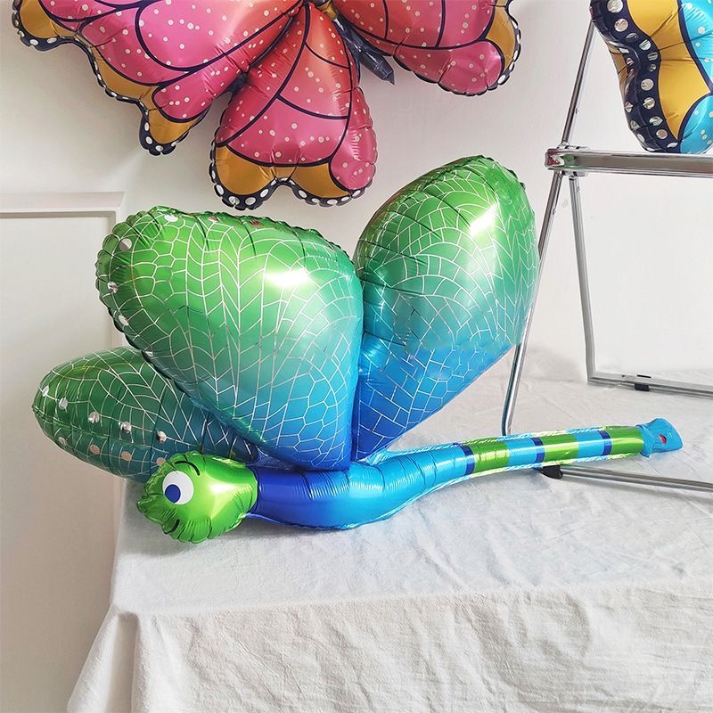 新款蝴蝶蜻蜓飘空铝膜气球动物装饰卡通玩具摆摊聚会活动派对-图1