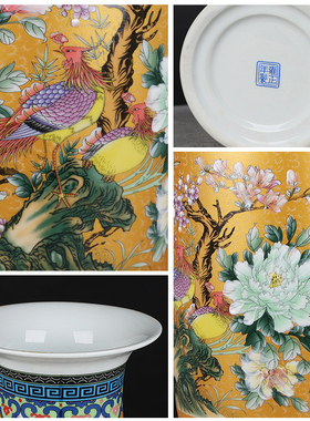 大号仿古珐琅彩花瓶家居