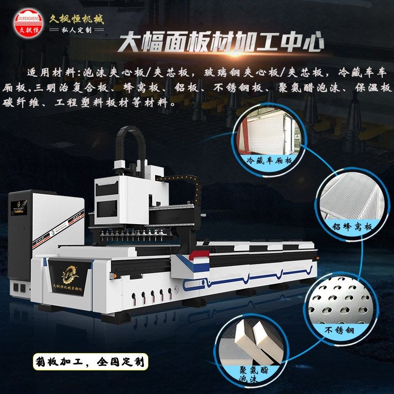 铝塑泡沫复合板材锯切铣型钻孔攻丝斜切开槽磨边自动换刀加工中心,淘宝优惠券,粉丝福利购,淘宝优惠卷