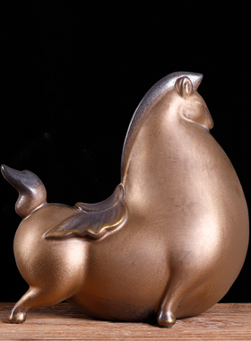 招财马摆件绿色赛马轻奢工艺品