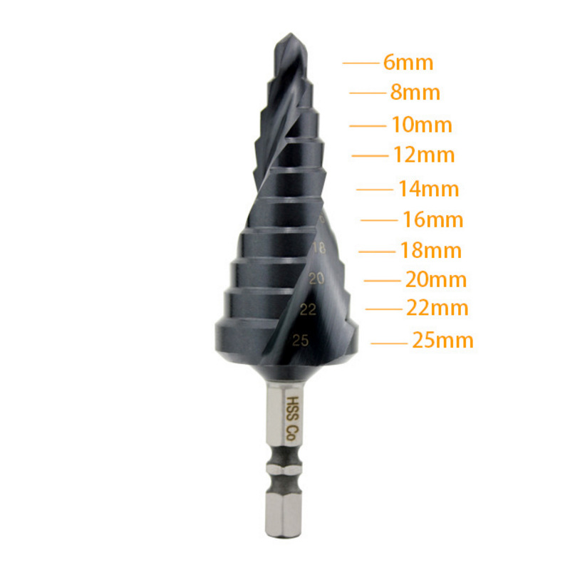 厂家直销氮化M35阶梯钻头螺旋台湾双卡槽阶梯钻-图3