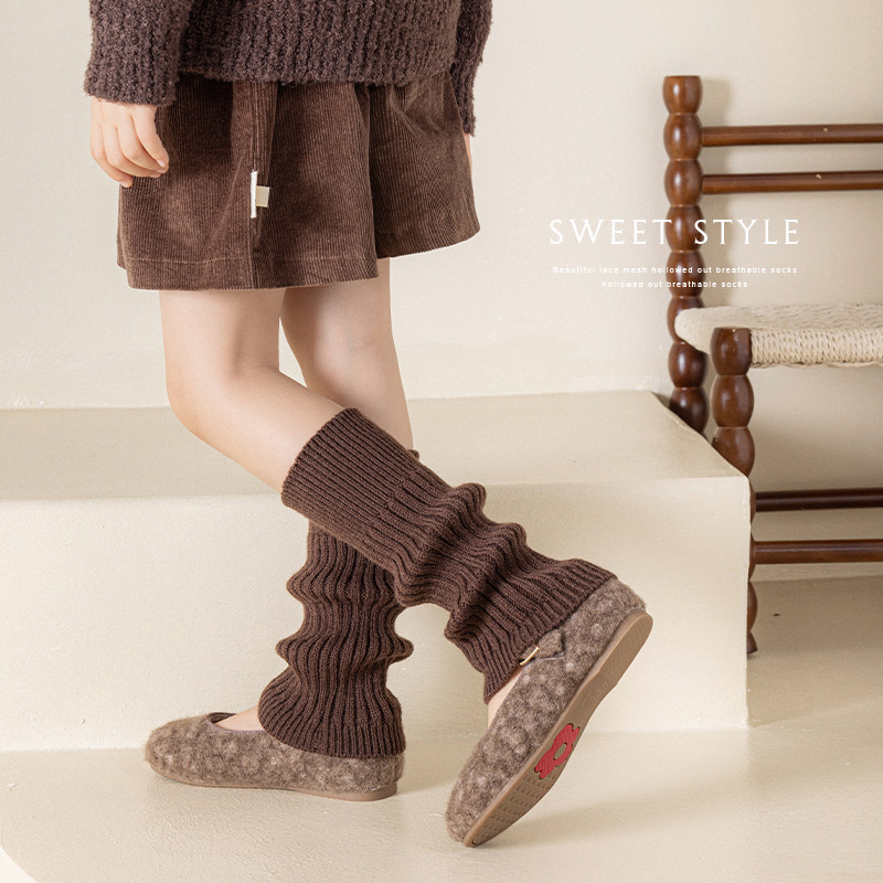 觅宝呗女童袜套秋冬纯色竖条堆堆袜韩系女孩宝宝外穿打底小腿腿套,淘宝优惠券,粉丝福利购,淘宝优惠卷