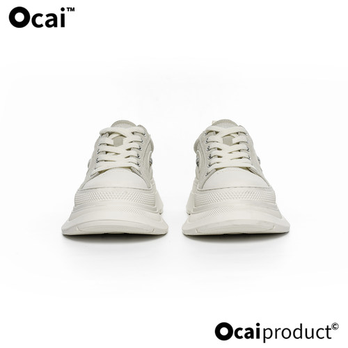 Ocai Paris Boots 奶昔白厚底增高帆布鞋 高级感复古情侣休闲鞋 - 图1