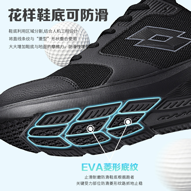 LOTTO/乐途 跑鞋2024秋季新款透气网面轻便耐磨情侣款跑步鞋