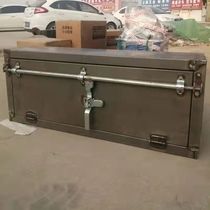 Semi-trailer with lock bar Iron Sheet Toolbox VEHICULAR LARGE TRUCK THICKENED RECTANGULAR TRAILER KIT CAR CUSTOMIZE