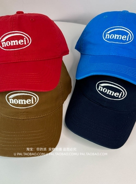新款nomei字母刺绣红色棒球帽女