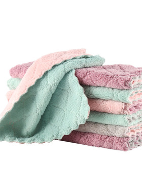10PCS Microfiber Kitchen Dish Cloth Super Absorbent High-Eff