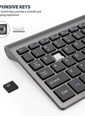 2.4G Wireless Keyboard 104-Key Keyboard USB Portable Silent