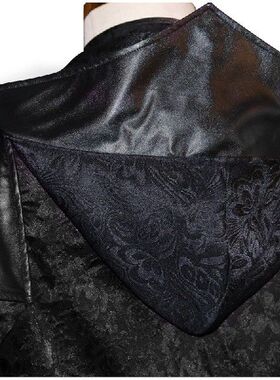 Wanchristmas Cos Men's Steam Retro Outfit Uniform Black