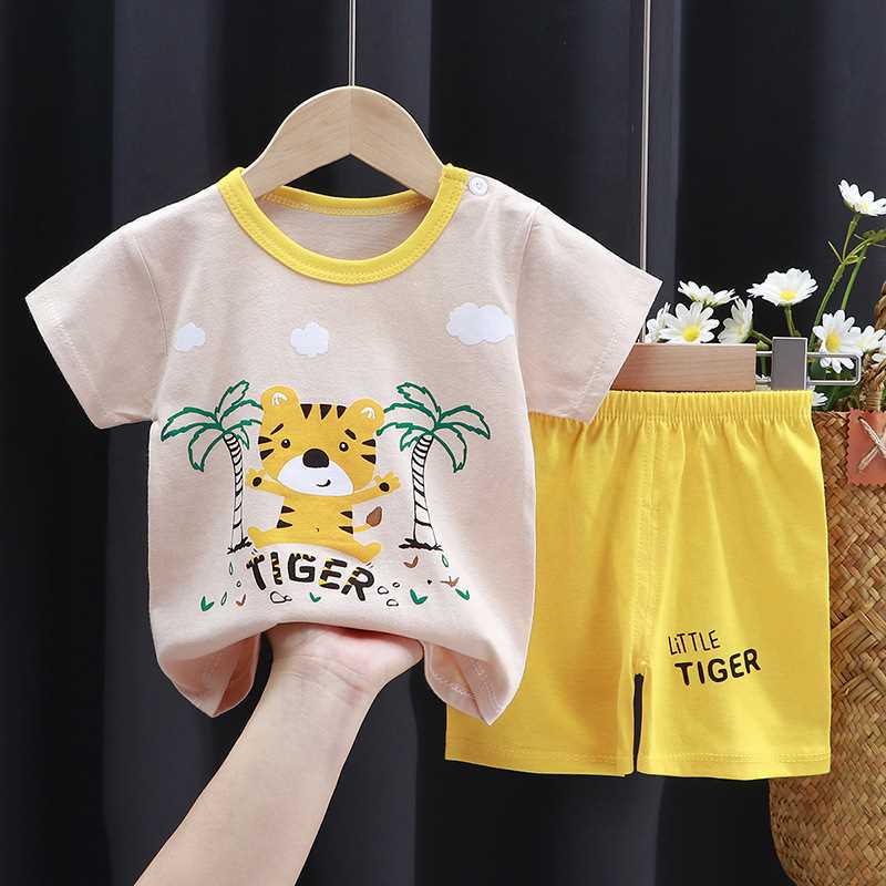 2022 Cool Boy Clothing For Summer Green Lion T-shirt +shorts