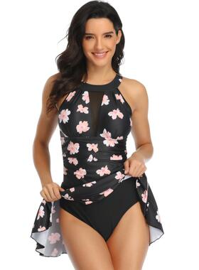Nayooton Women Halter One Piece Skirt Swimwear Swimming suit