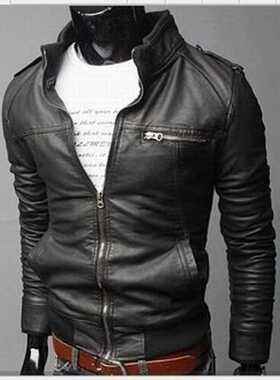 MRMT 2022 Brand New Men's Motorcycle Leather Jacket Slim Me