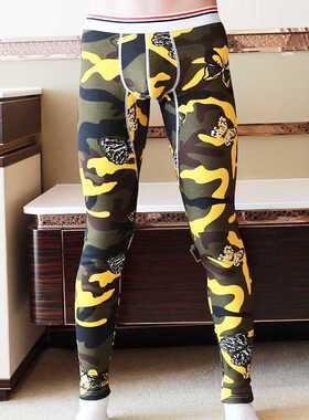Long Johns flower Printed Thermal Underwear Men's Thermo Und