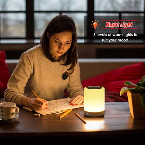 Portable Bluetooth Speaker Mini Player Touch Pat Light Color - 图2