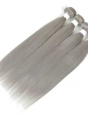 Brazilian Hair Weave Bundles Silver Grey Color Hair Bundles