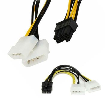 10PCS 18cm 8Pin to Dual 4Pin Video Card ສາຍໄຟ 180W Y Sh