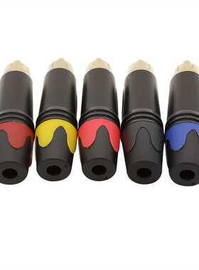 2Pcs 5 Colors Gold Plated RCA Male Plug Soldering Connector