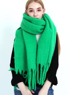 Winter Scarf Women Cashmere Warm Pashmina Solid Foulard Fema