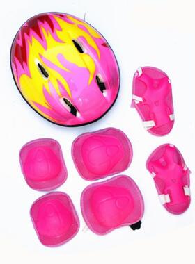 Boy Girl Safety Helmet Knee Elbow Pad Sets Children Cycling