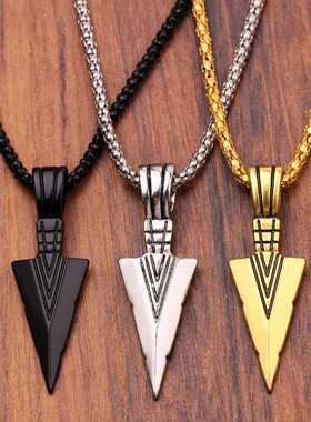 2022 Men's Fashion Jewelry Black Gold Silver color Arrow Hea
