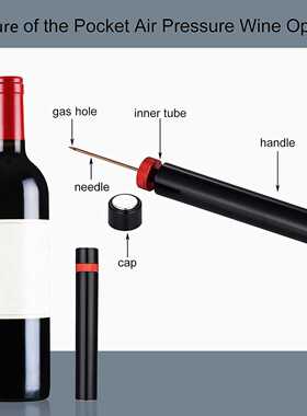 Portable Wine Opener Wine Air Pressure Pump Bottle Corkscrew