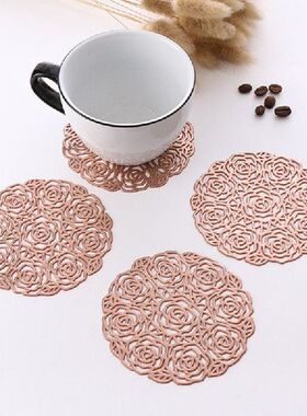 Creative Hollow Rose Floral Shape PVC Heat Insulation Mat