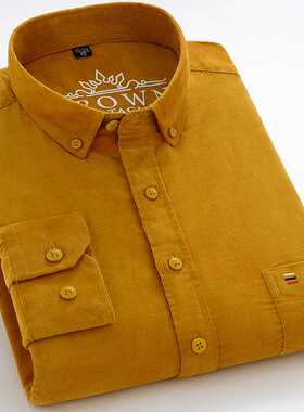 Plus Size Cotton Corduroy Shirt for Men Casual S-7XL Busines