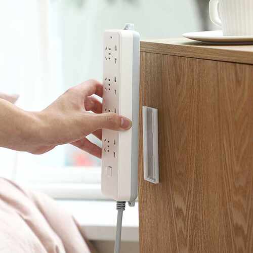 1/2/4pcs Wall-Mounted Sticker Punch-Free Plug Power Outlet H - 图0