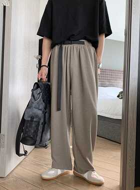 Stripe Summer Thin Ice Silk Men's Pants Male Loose nd 2022 O
