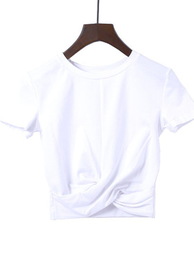 Summer 2021 New T-Shirt Female Fashion Casual Solid Bottomin