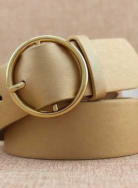 Fashion Classic Round Buckle Ladies Wide Belt Women's 2020 D