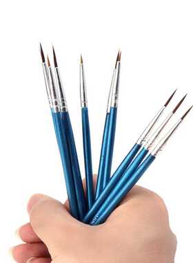 10Pcs/Lot Watercolor Gouache Paint Brushes Different Size Ro