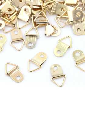 100 Pieces Golden Triangle D-Ring Hanging Picture oil Painti