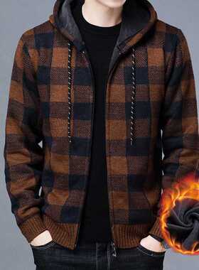 NEW Men's Sweater Coat 2021 Autumn Winter Thick Warm Hooded