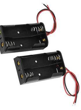 2 pieces Spring Clip made of Black 2 x 1.5V AA Battery Holde
