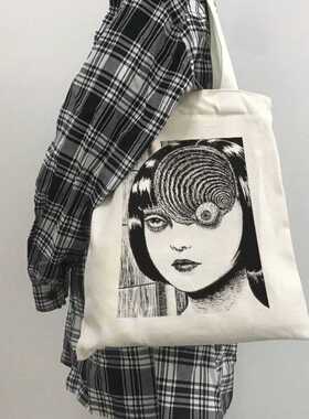 Japanese anime Tomie female bag Harajuku gothic canvas bag h