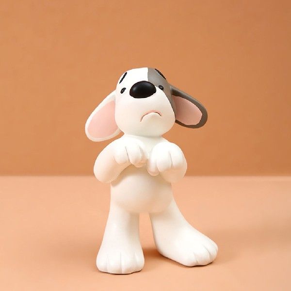 Puppy Figurine Art Sculpture Decorative Dog Ornament Photo - 图1